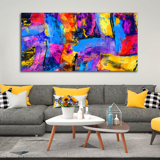 Abstract Color Texture Art Premium Canvas Wall Painting