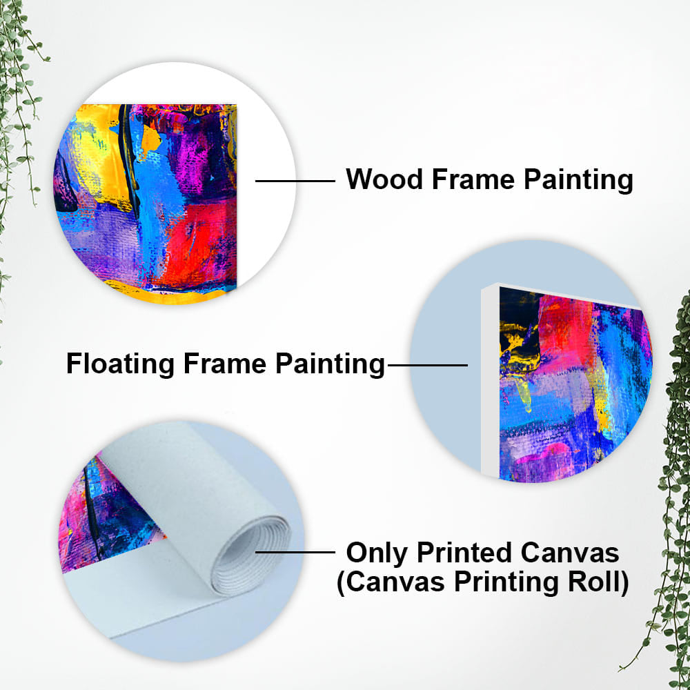 Abstract Color Texture Art Premium Canvas Wall Painting