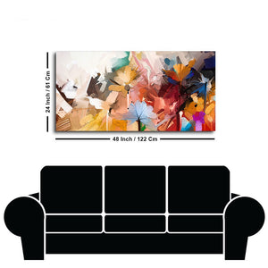 Abstract Colorful Floral Flower art Canvas Wall Painting