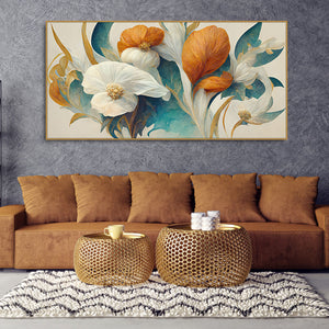 Abstract Colorful Spring Flower Texture Art Canvas Wall Painting