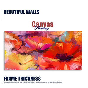 Abstract Colorful Composition of Vibrant Spring Floral Canvas Wall Painting