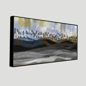 Abstract Dark Gray Splash Background Premium Canvas Wall Painting