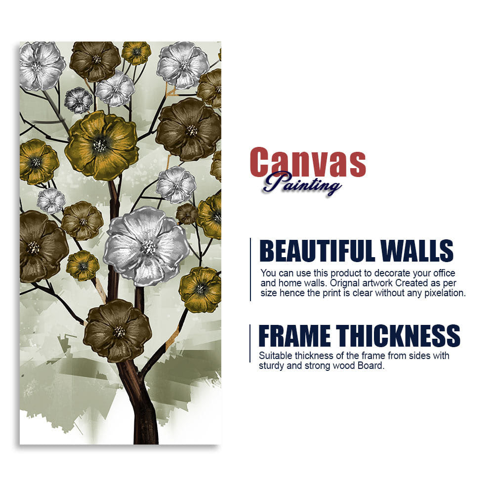 Abstract Flowers Designer Art Canvas Wall Painting