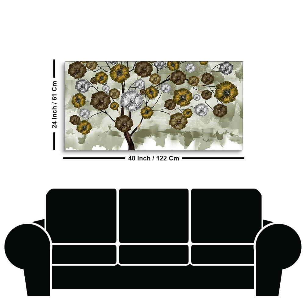 Abstract Flowers Designer Art Premium Canvas Wall Painting