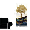 Abstract Golden Tree Premium Canvas Wall Painting