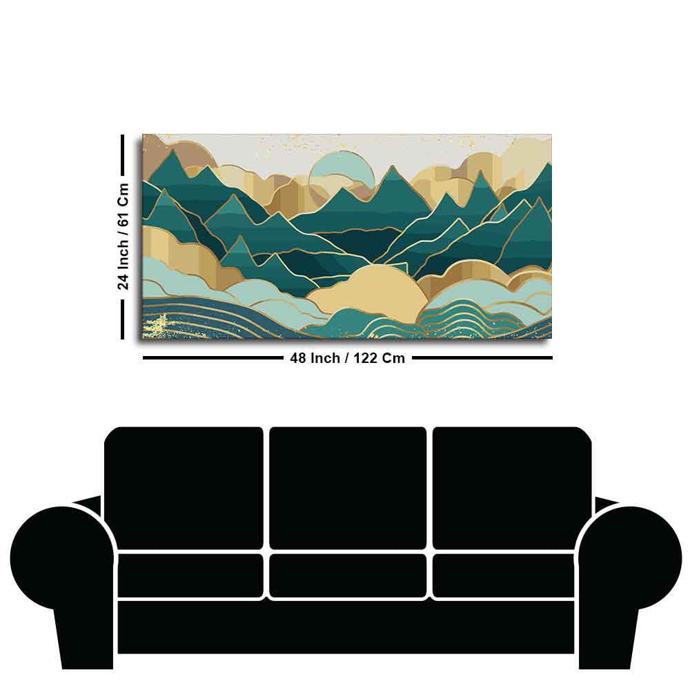 Abstract Mountains Luxurious Pattern Wall Painting