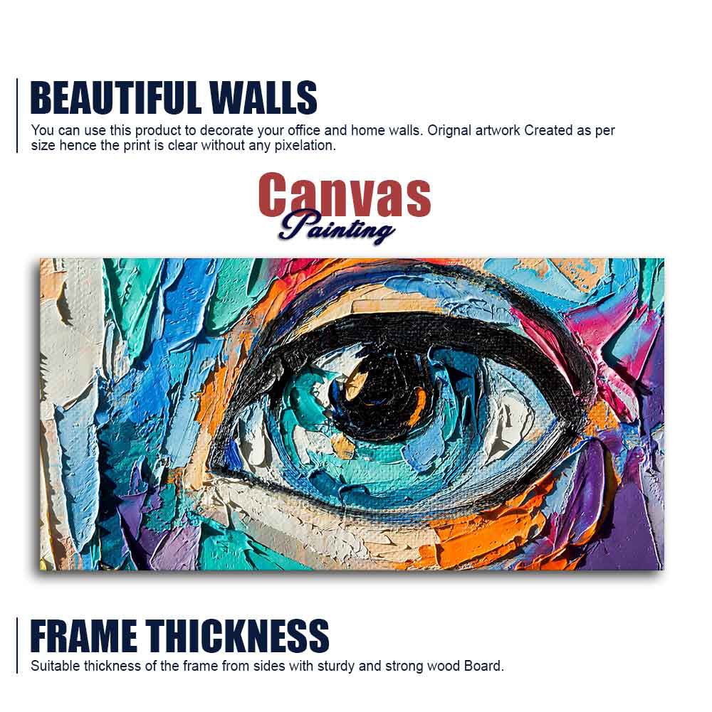 Abstract Picture of a Beautiful Girl's Eye Canvas Wall Painting