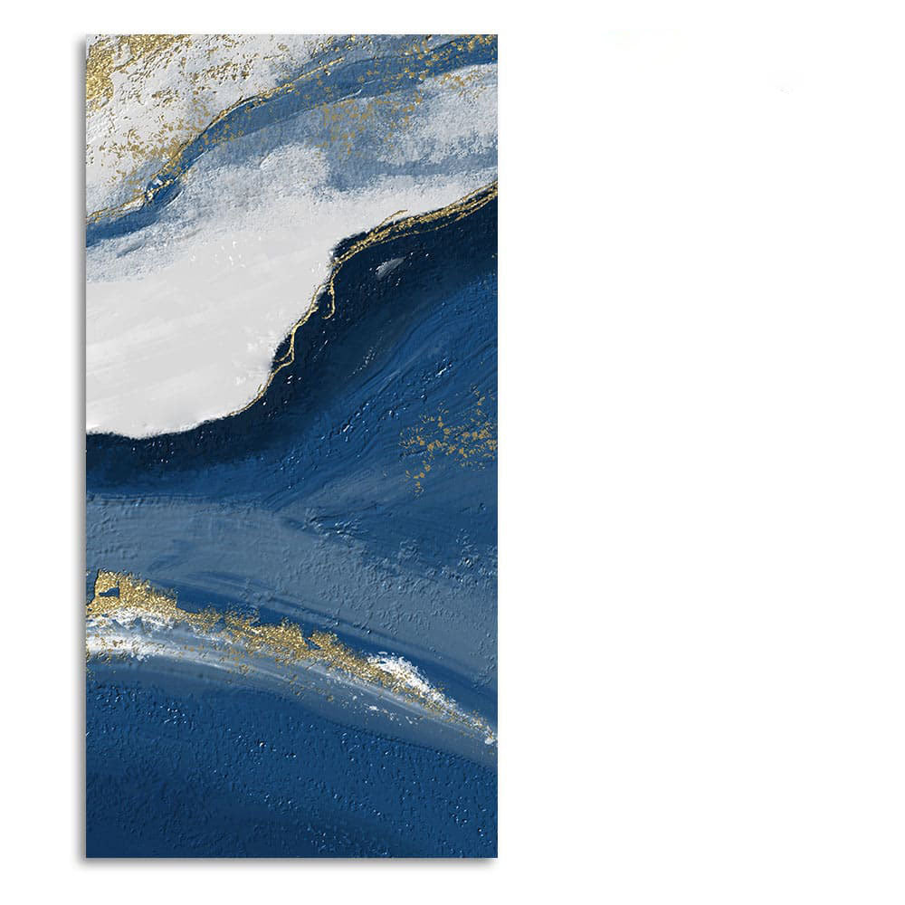 Abstract Seascape Golden Line art Canvas Wall Painting