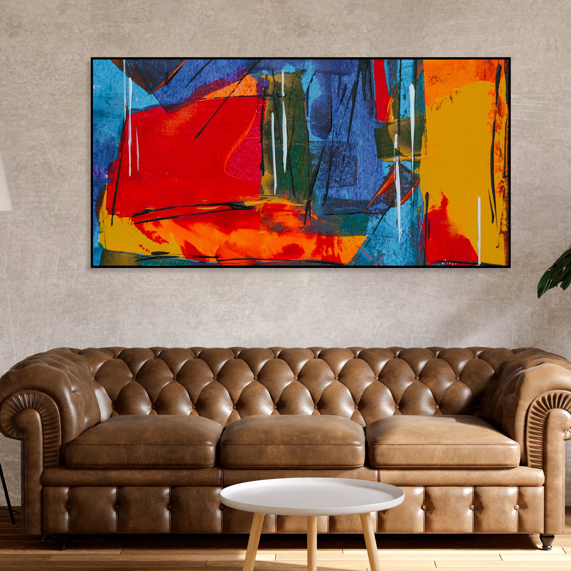 Abstract Various Colorful Floating Frame Wall Painting