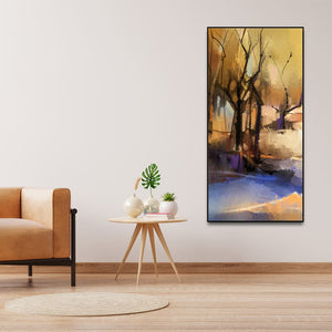 Abstract Winter Forest landscape Wall Painting