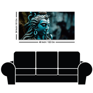 Adiyogi Shiva Statue Premium Canvas Wall Painting