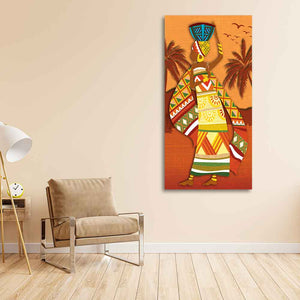 African Woman Dancing Premium Wall Painting for Living Room