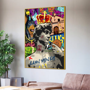 All You Care About Is Money Cotton Canvas Wall Painting