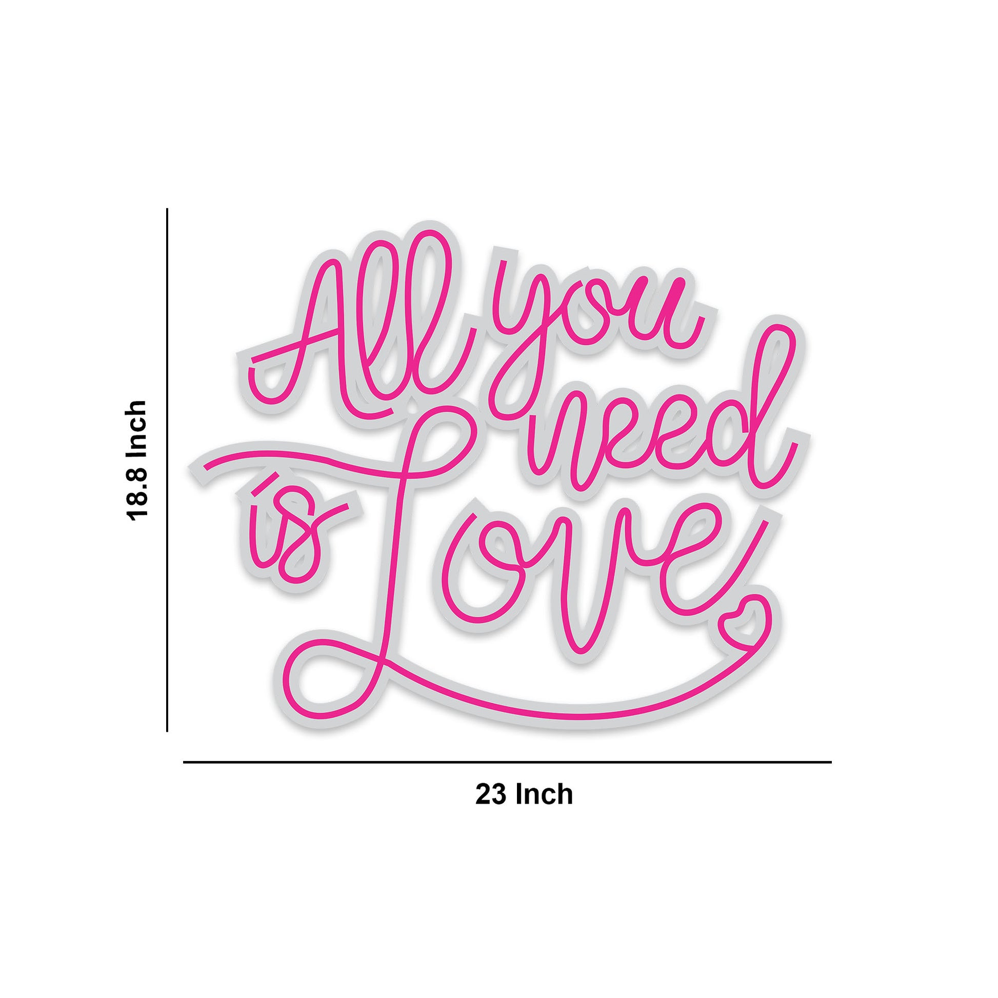 All You is Need Love Text Neon Sign LED Light