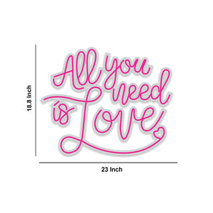 All You is Need Love Text Neon Sign LED Light