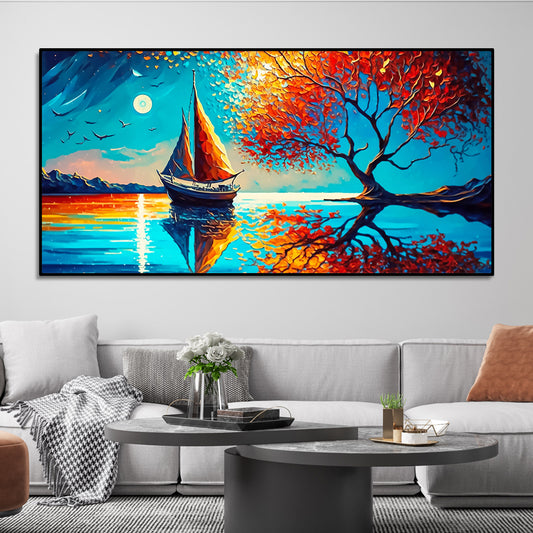 Amazing Scenery of Night View Canvas Wall Painting