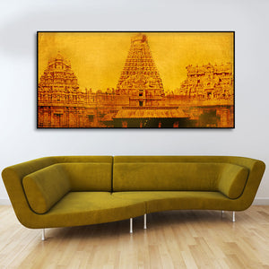 Ancient Brihadeeswara Temple of Tamilnadu Canvas Wall Painting