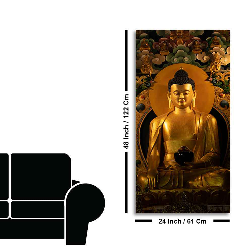 Ancient Buddha Statue Canvas Wall Painting