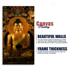 Ancient Buddha Statue Canvas Wall Painting