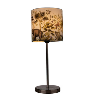 Artistic Jungle Shade Table Lamp with Silver Finish Base