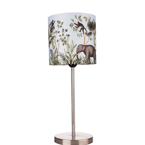 Artistic Jungle Shade Table Lamp with Silver Finish Base