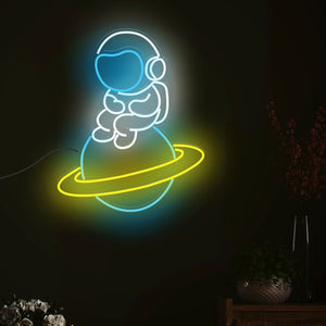 Astronaut on A Planet Neon Sign LED Light