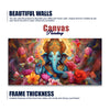 Auspicious Ganpati Floral Premium Canvas Wall Painting
