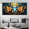 Auspicious Vighnaharta Ganesha Canvas Wooden Wall Painting