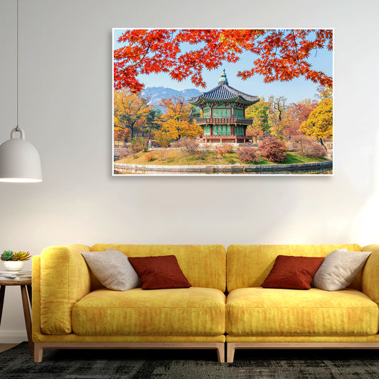 Autumn Season Floating Canvas Wall Painting