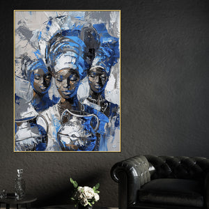 Aziza Of Africa Cotton Canvas Wall Painting