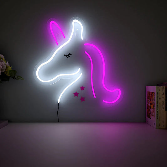Baby Unicorn Design Neon LED Light