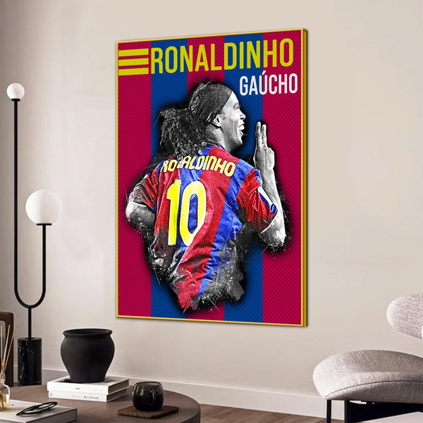 Barcelona Ronaldinho Gaúcho Cotton Canvas Wall Painting