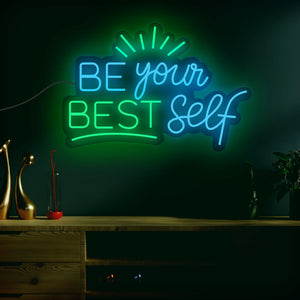 Be Your Best Self Inspirational Text Neon Sign LED Light