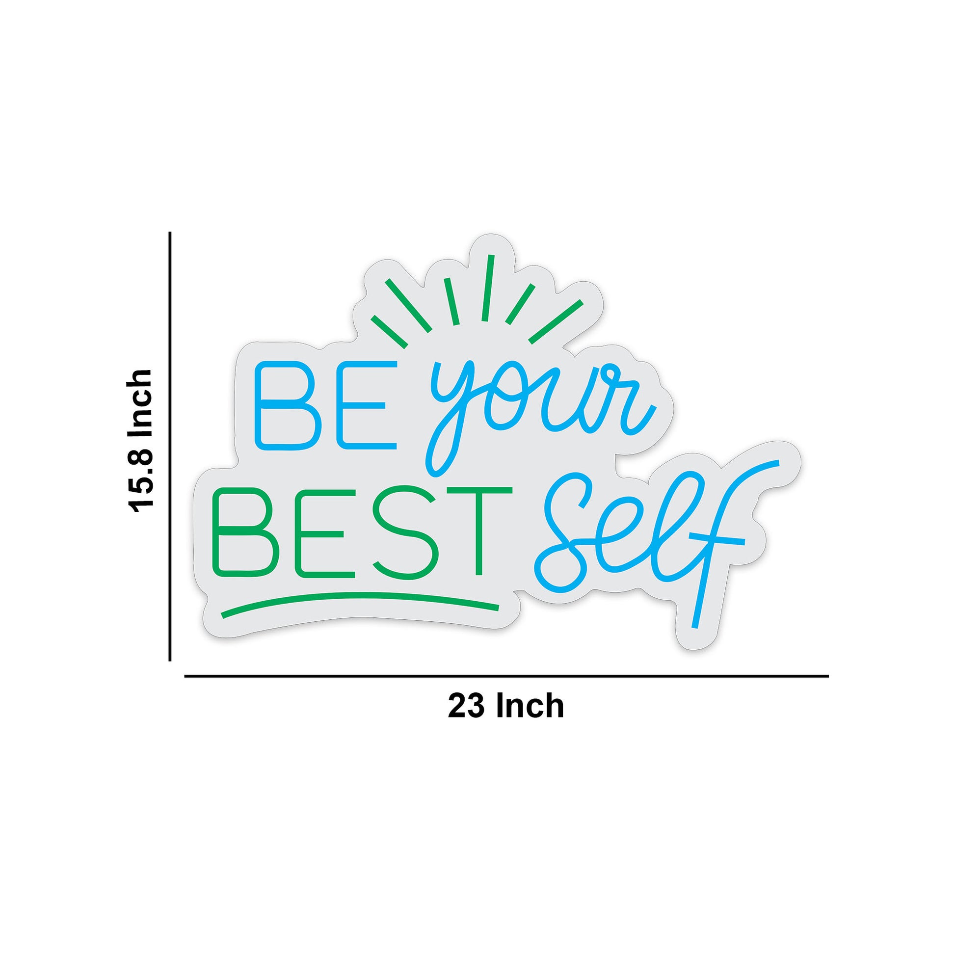 Be Your Best Self Inspirational Text Neon Sign LED Light