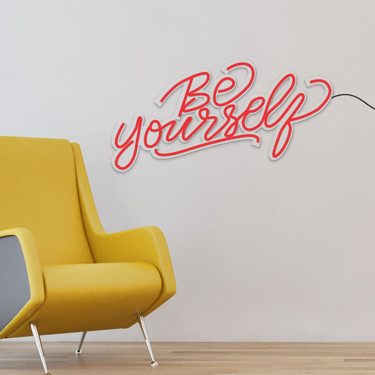 Be Yourself Text Neon Sign LED Light