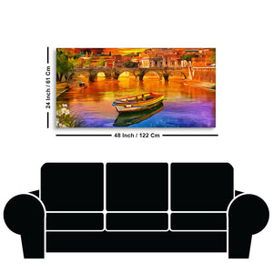 Beautiful Abstract Lake Scenery Canvas Wall Painting