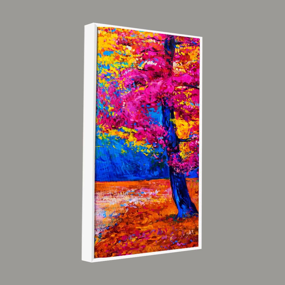 Beautiful Autumn Season Colorful Trees Wall Painting