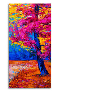 Beautiful Autumn Season Colorful Trees Wall Painting