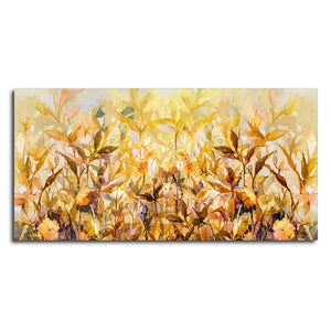 Beautiful Autumn Season with Yellow Leaves Canvas Wall Painting