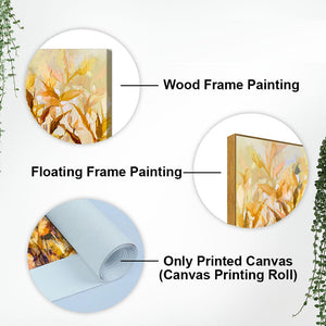 Beautiful Autumn Season with Yellow Leaves Canvas Wall Painting