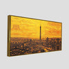 Beautiful Eiffel Tower Skyline View Canvas Wall Painting