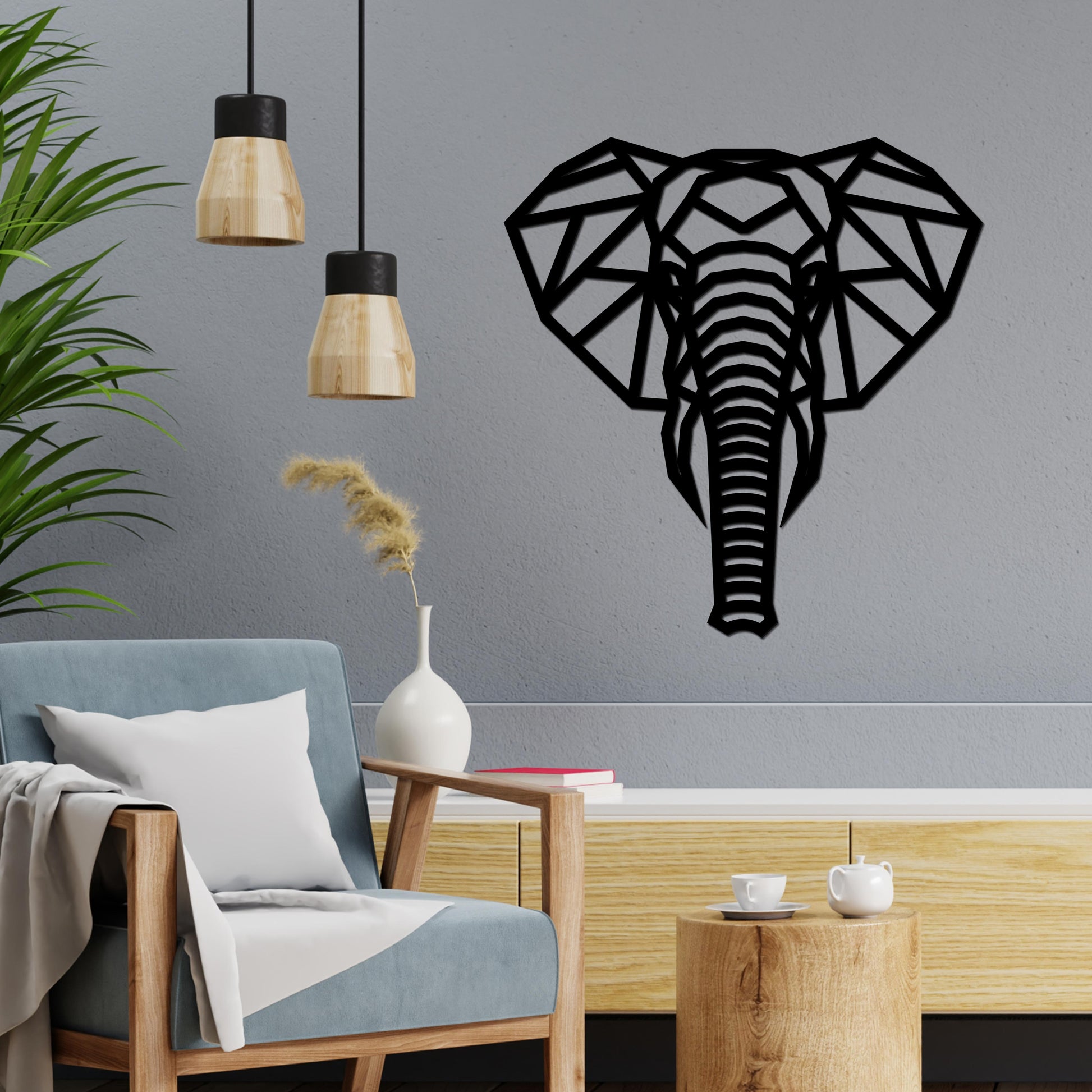 Beautiful Elephant Head Premium Quality Wooden Wall Hanging