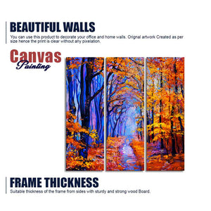 Beautiful Forest Canvas Wall Painting Set of 3