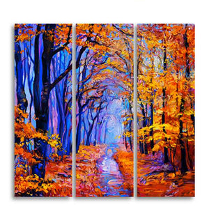 Beautiful Forest Canvas Wall Painting Set of 3