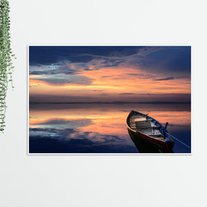 Beautiful Horizon Sunset Wall Painting Floating Canvas