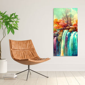 Beautiful Landscape Waterfall Scenery Canvas Wall Painting