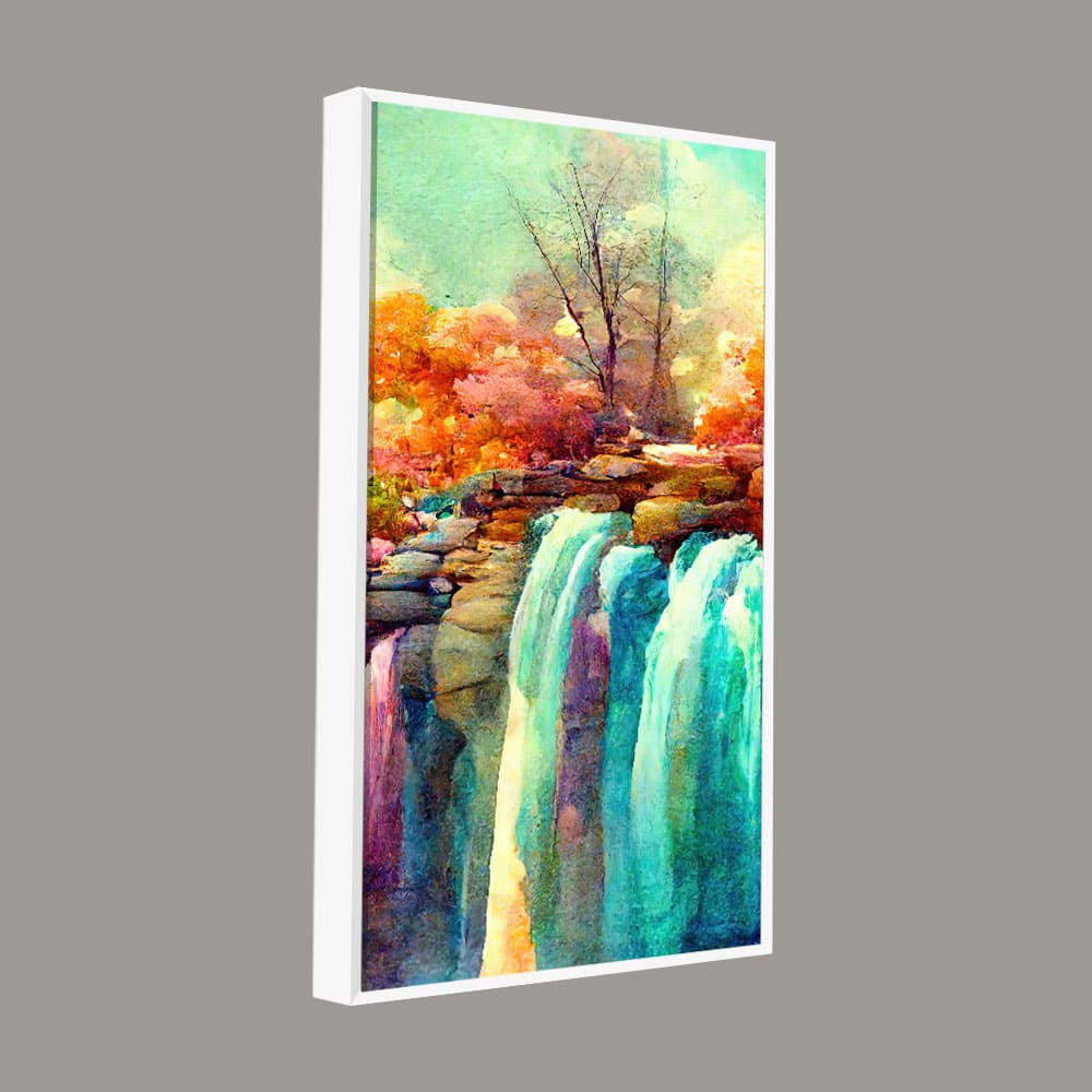 Beautiful Landscape Waterfall Scenery Canvas Wall Painting