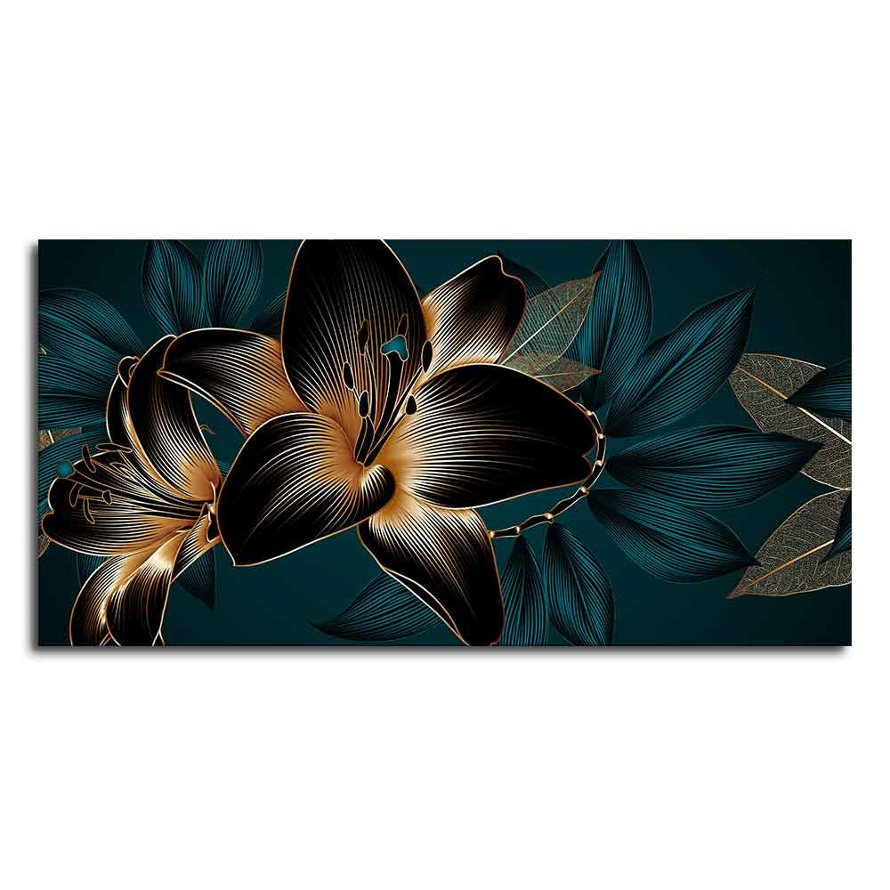 Beautiful Lilies Flowers Canvas Wall Painting