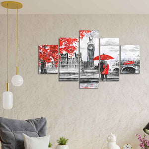 Beautiful London Canvas Wall Painting Five Pieces