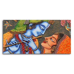 Beautiful Lord Radha Krishna Canvas Big Wall Painting Wall Art